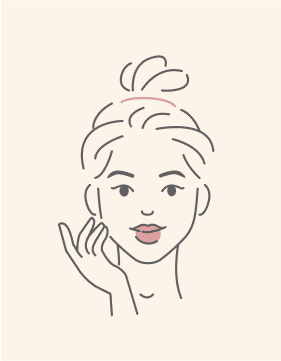 炎症止めを塗布するイラスト